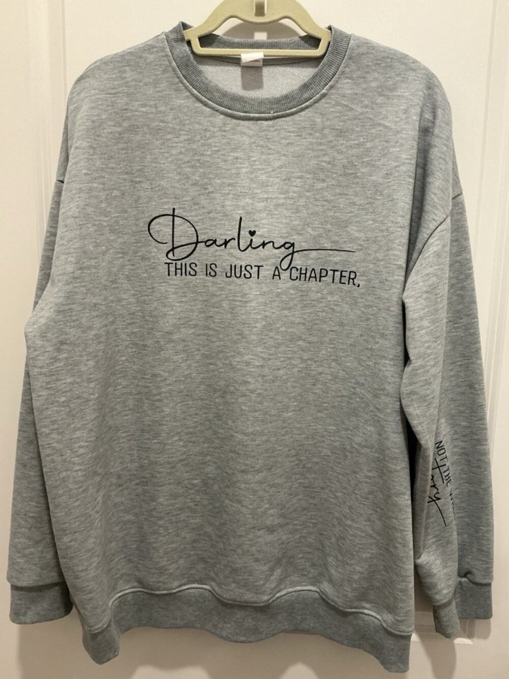 Darling This Is Just A Chapter Sweatshirt Womens 3XL Grey Black Print NonBranded